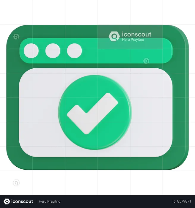 Verificar sitio web  3D Icon