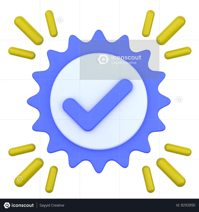 Verification  3D Icon