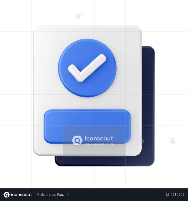 Verification  3D Icon