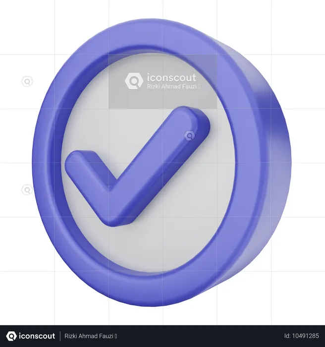 Verification  3D Icon