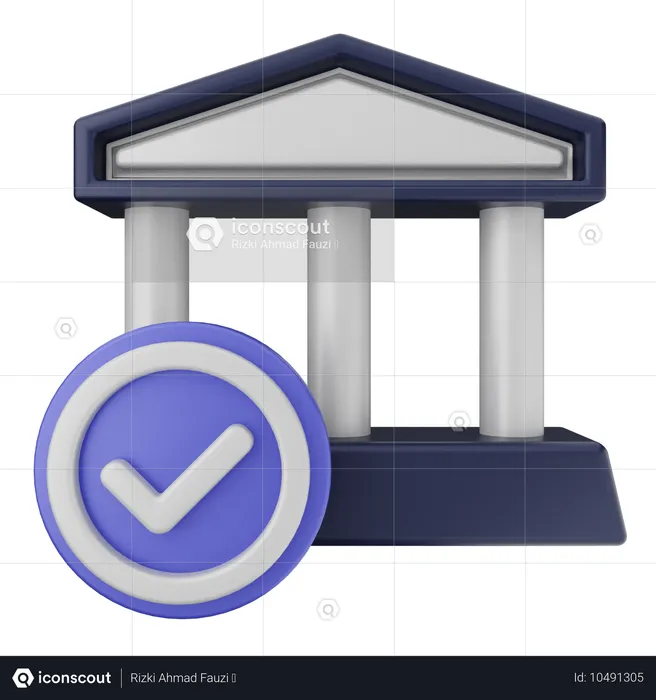 Vérification bancaire  3D Icon