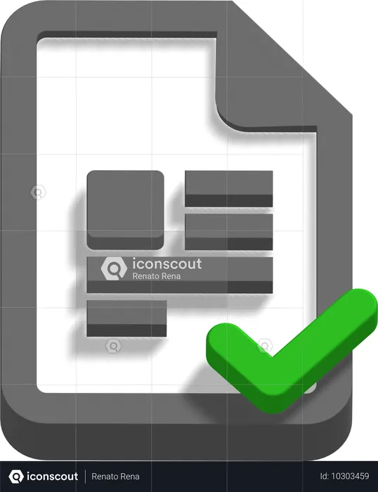 Vérification des documents  3D Icon