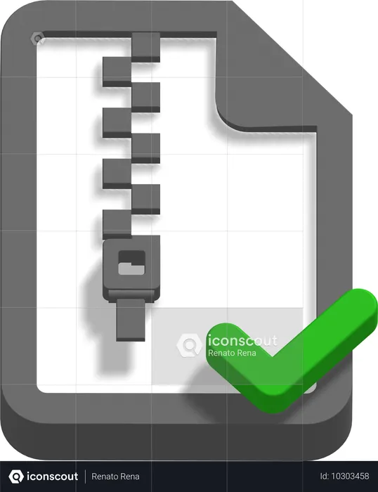 Vérification du fichier compressé  3D Icon