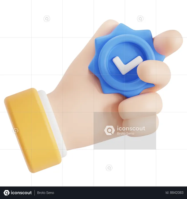 Verification gesture  3D Icon