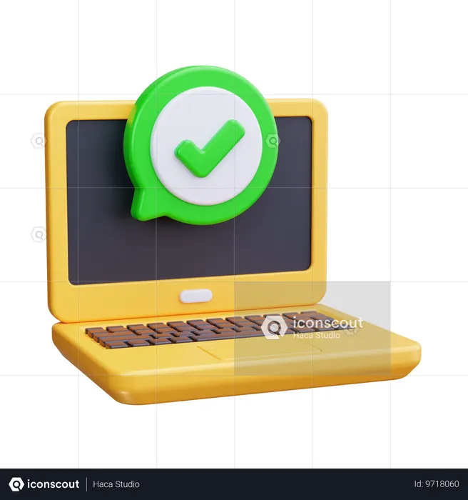 Vérification informatique  3D Icon