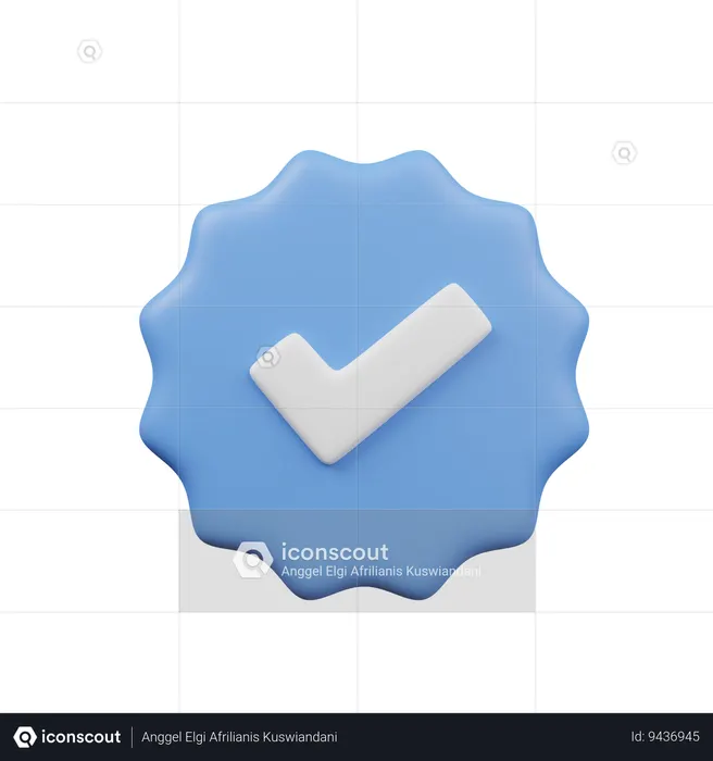 Verified  3D Icon