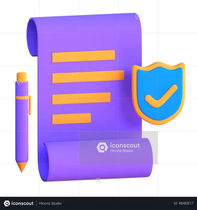 Verified Contract  3D Icon