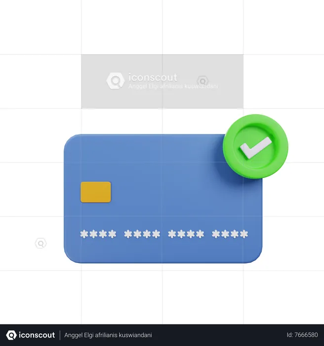 Verified Credit Card  3D Icon