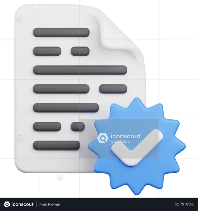 Verified File  3D Icon