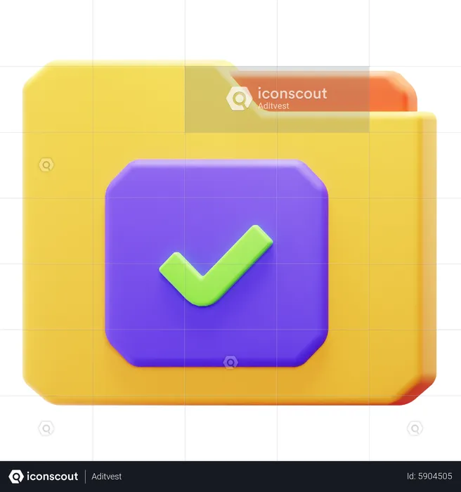 Verified Folder  3D Icon