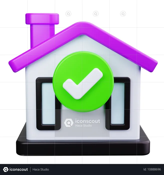 Verified House  3D Icon