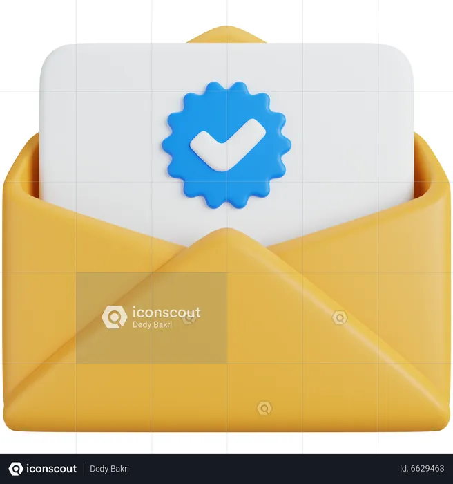Verified Mail  3D Icon