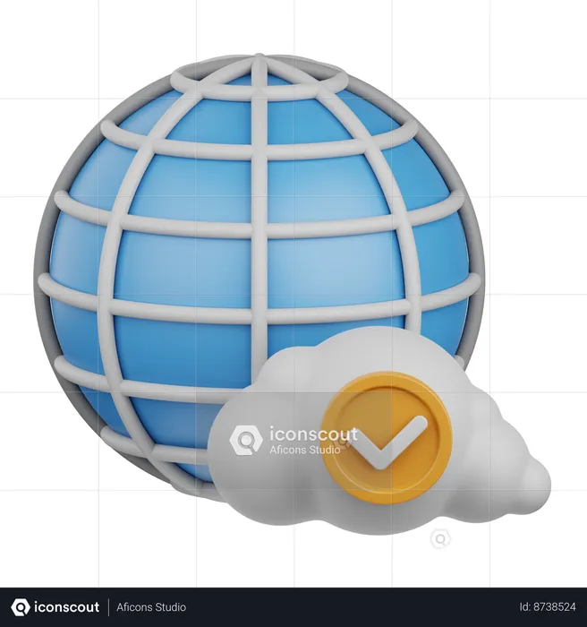 Verified network  3D Icon