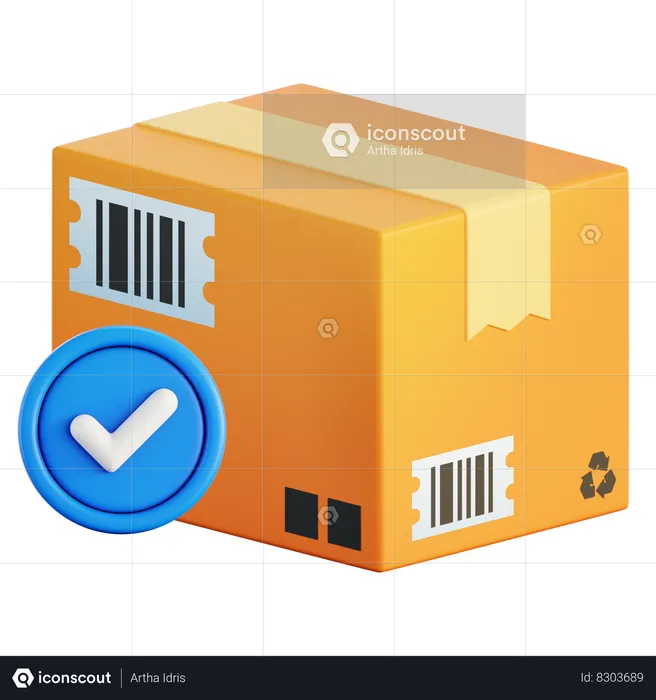 Verified Package  3D Icon