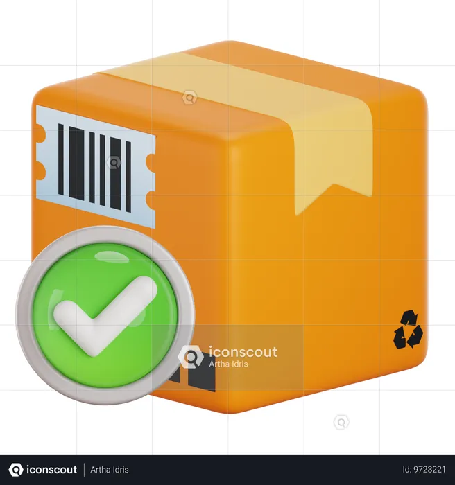 Verified Package  3D Icon