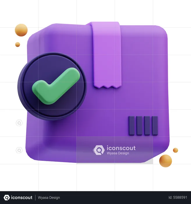 Verified Parcel  3D Icon