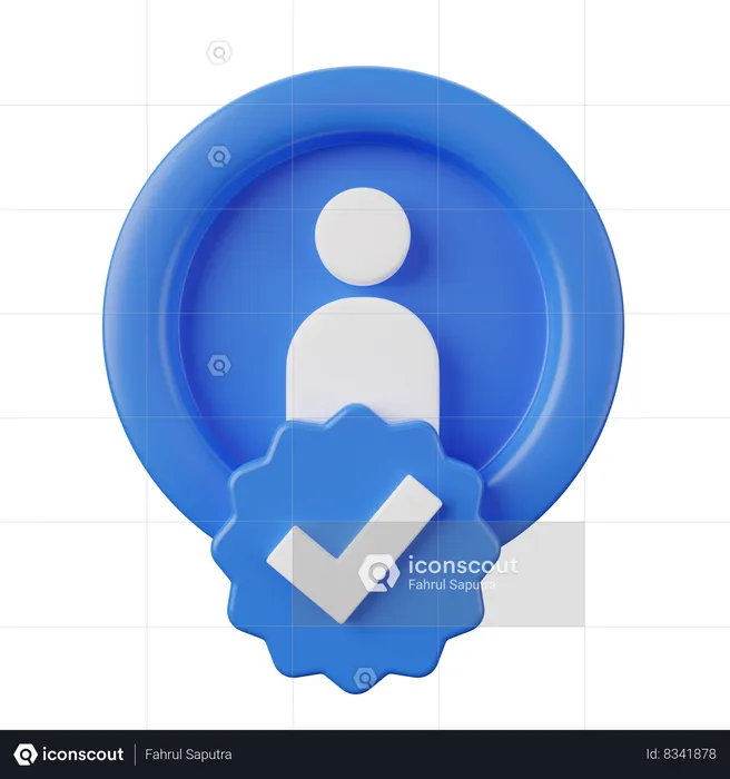 Verified Profile Account  3D Icon