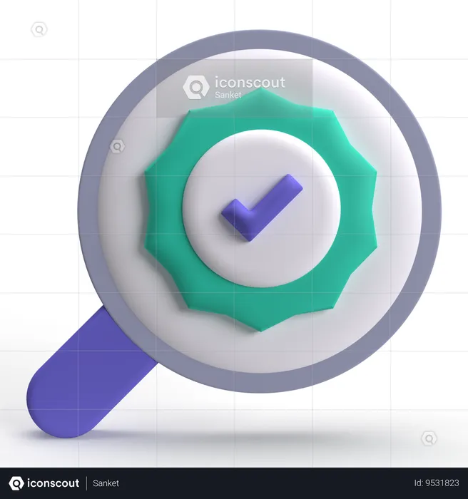 Verified Search  3D Icon