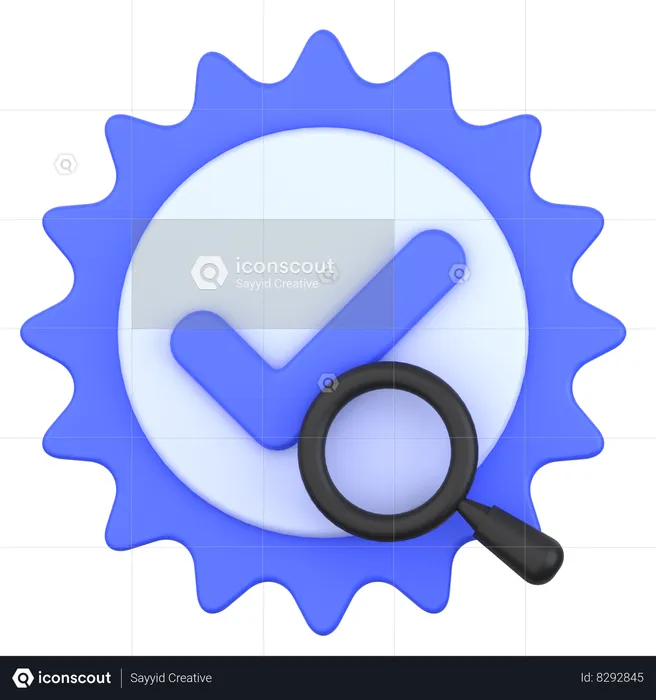 Verified Search  3D Icon