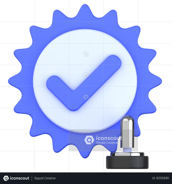 Verified Stamp  3D Icon