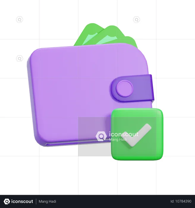 Verified Wallet  3D Icon