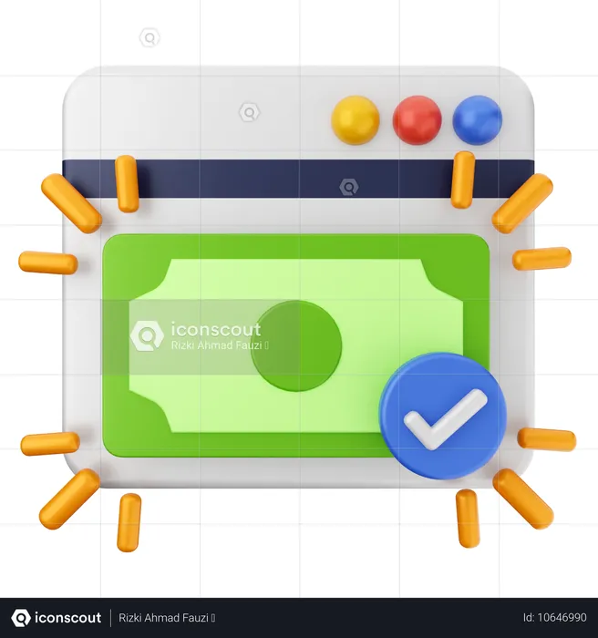 Verified Website Payment  3D Icon