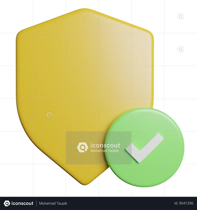 Vérifier le bouclier  3D Icon