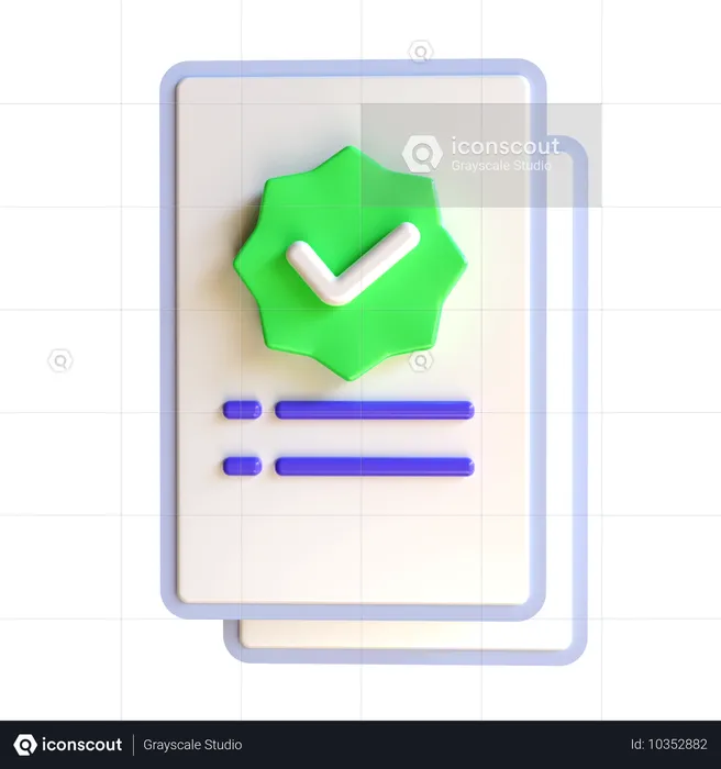 Vérifier le document  3D Icon