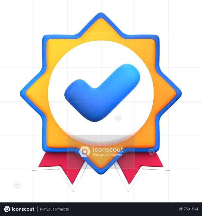 Verifizierte Medaille  3D Icon