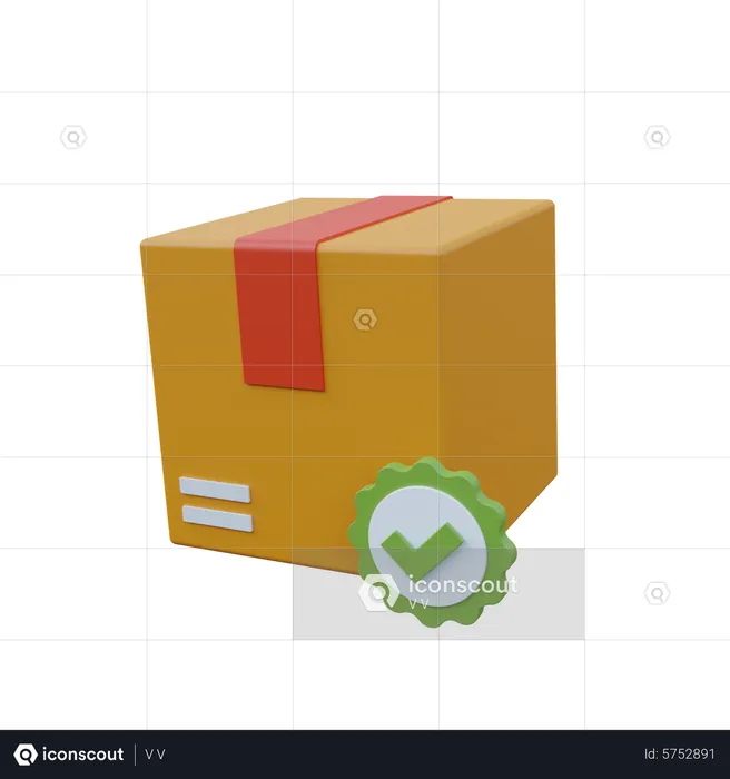 Verifiziertes Paket  3D Icon