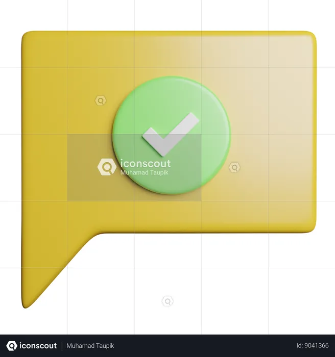 Verify Chat  3D Icon