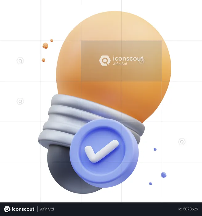 Verify Idea  3D Icon