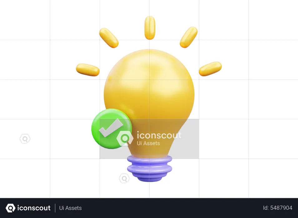 Verify Idea  3D Icon