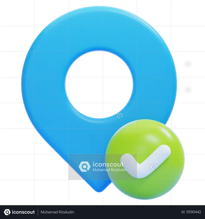 Verify Location  3D Icon