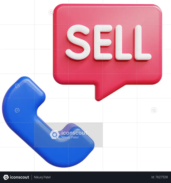 Verkaufsanruf  3D Icon