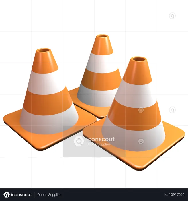 Verkehrskegel  3D Icon