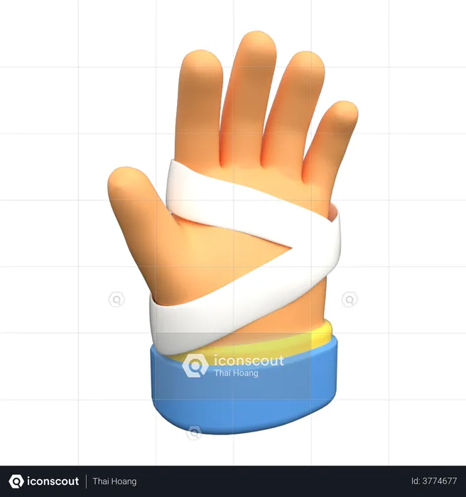 Verletzte Hand  3D Illustration