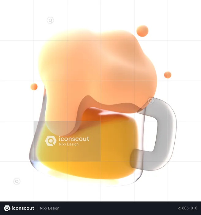 Verre à bière  3D Icon