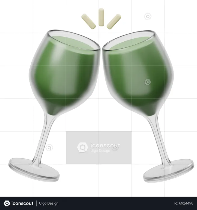 Verre de champagne  3D Icon