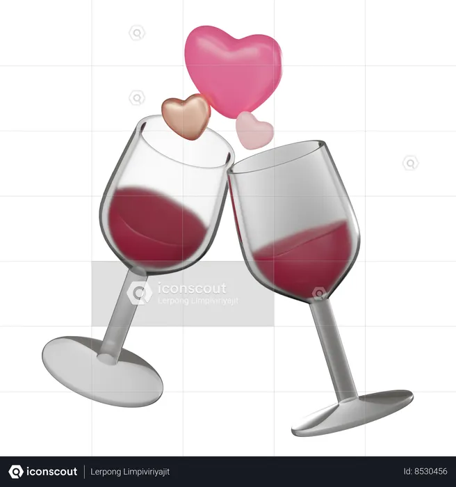 Verre de vin  3D Icon