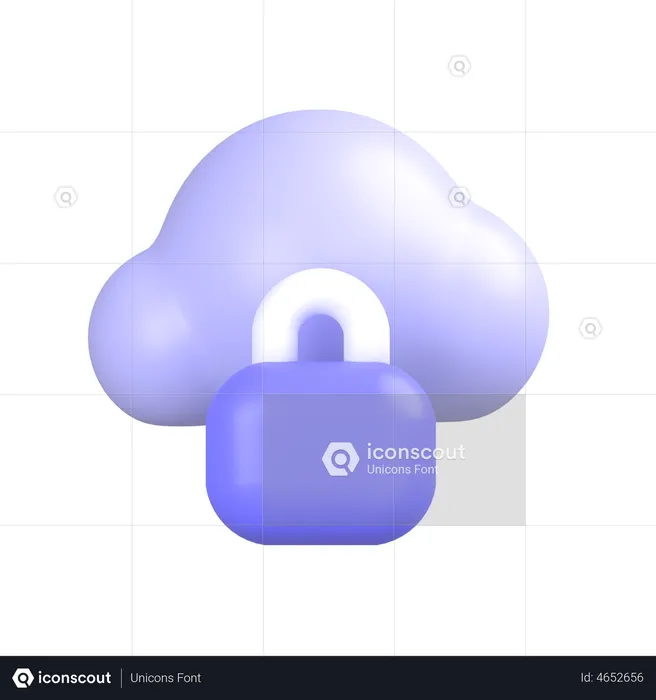 Verrouiller le nuage  3D Icon