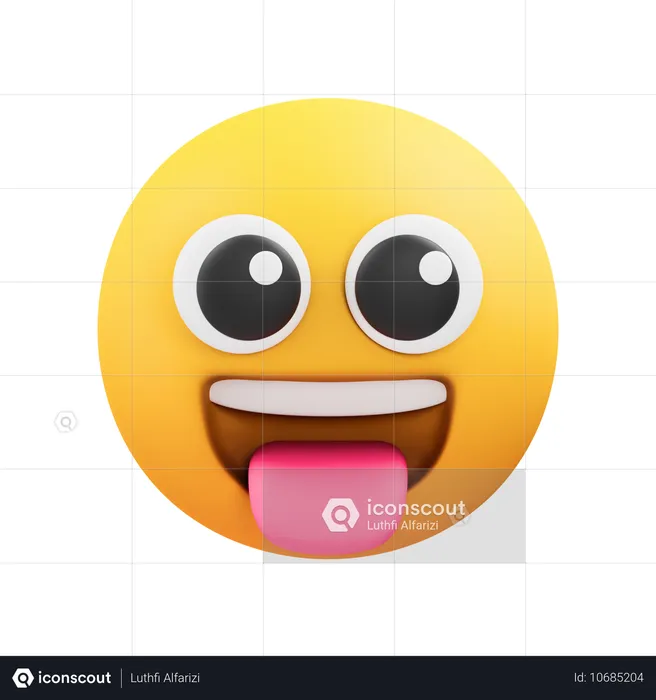 Verrückter Emoji Emoji 3D Icon