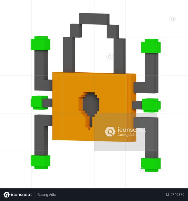 Verschlüsselung  3D Icon