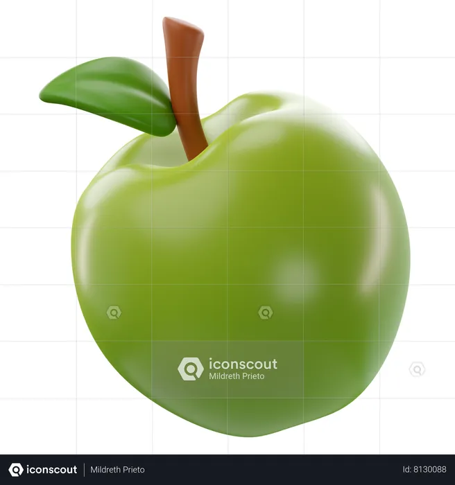 Pomme verte  3D Icon