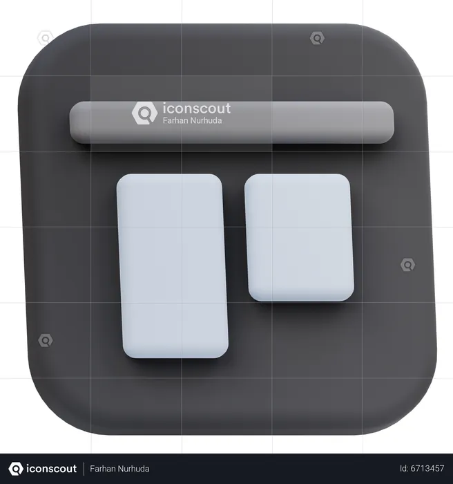 Vertical Align Top  3D Icon