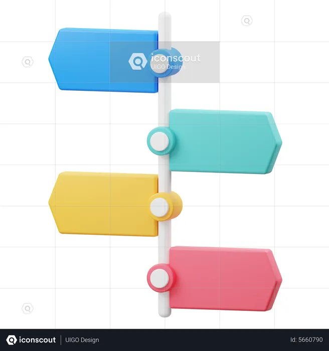 Vertical Chart  3D Icon