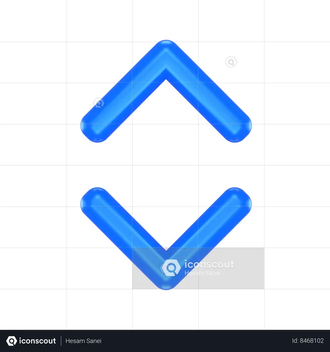 Vertical Scroll Arrow  3D Icon