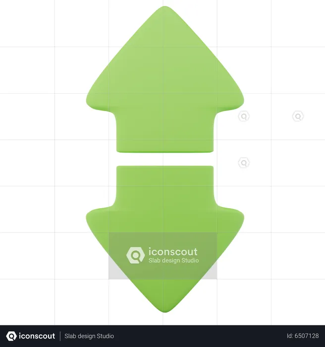 Vertical Scroll Arrow  3D Icon