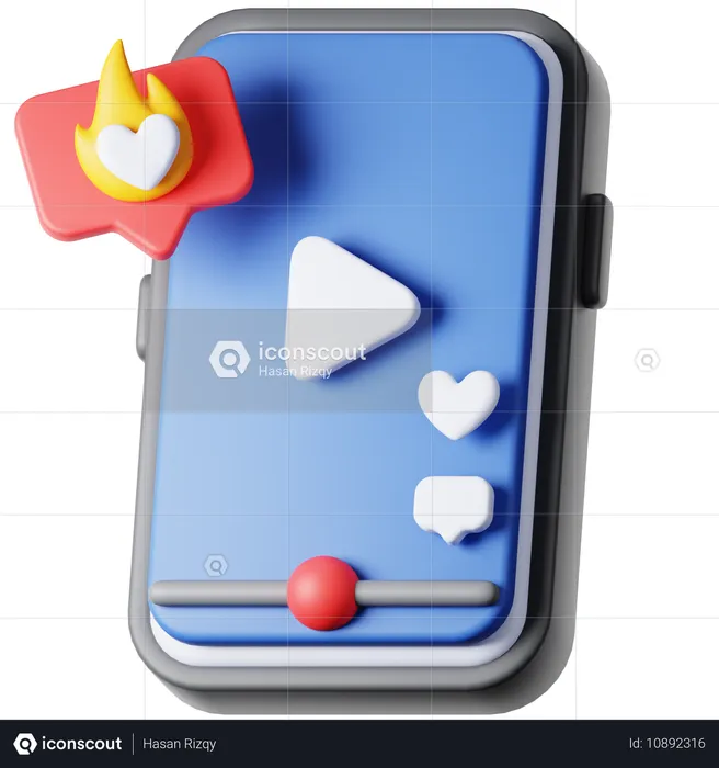 Vertical Video  3D Icon