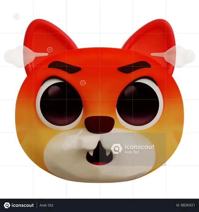 Very Angry Cat Emoji 3 D Emoji 3D Icon